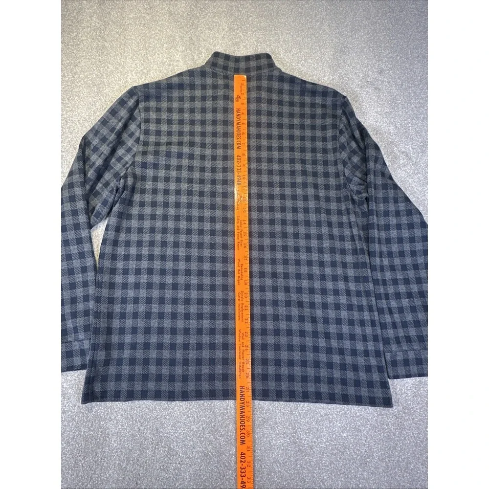 Vineyard Vines OTG Bluffs Pullover 1/4 Zip Men Large Quarter Preppy Plaid Buffal